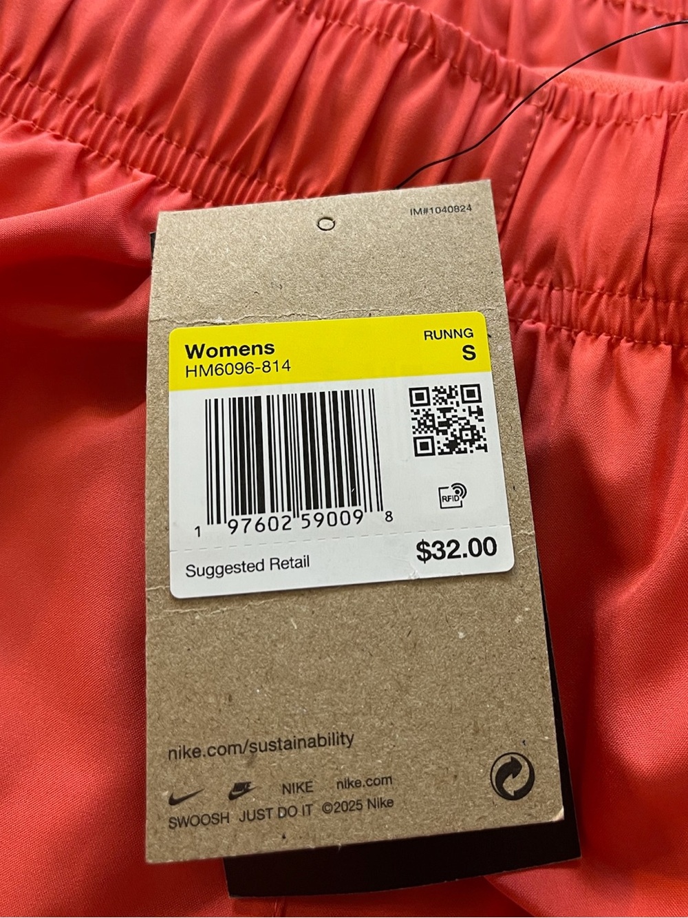 Nike Tempo Dri-FIT Running Shorts Women’s Small liner HM6096-814 Coral Orange - Picture 9 of 13